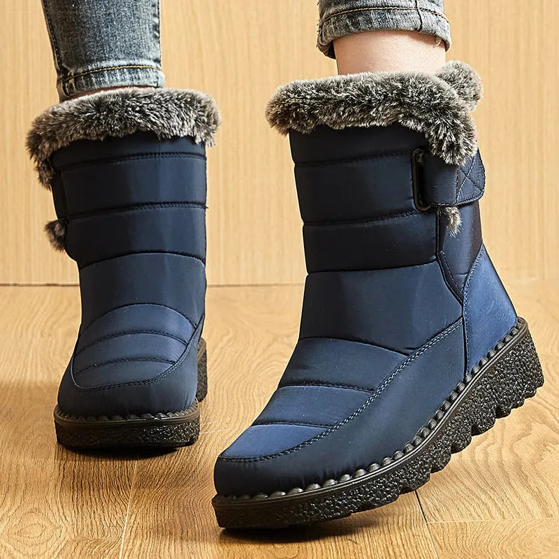 Women's Winter Ankle Boots | Low Heel and Waterproof | Warm Plush Lining, 2026 Trend