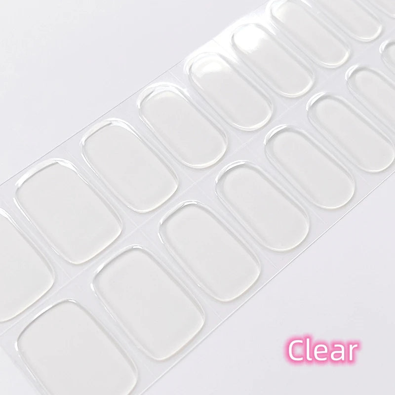 Semi-Cured Gel Nail Wraps with French Tips, Long Lasting for Nail Art & Extensions