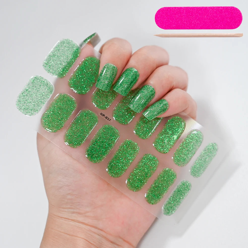 Semi-Cured Gel Nail Wraps with French Tips, Long Lasting for Nail Art & Extensions