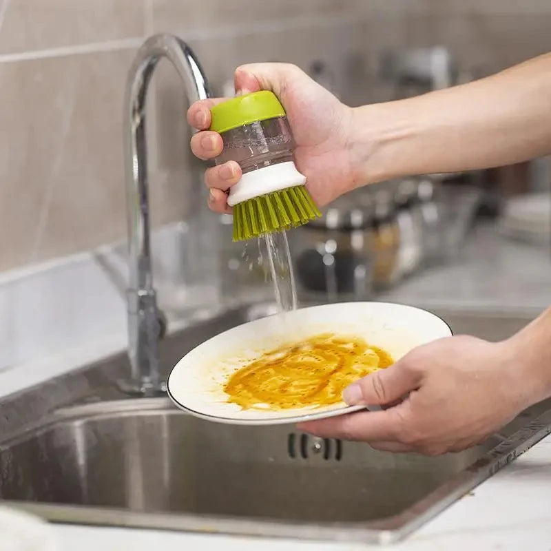 Kitchen Scourer with Soap Dispenser | Multipurpose Brush