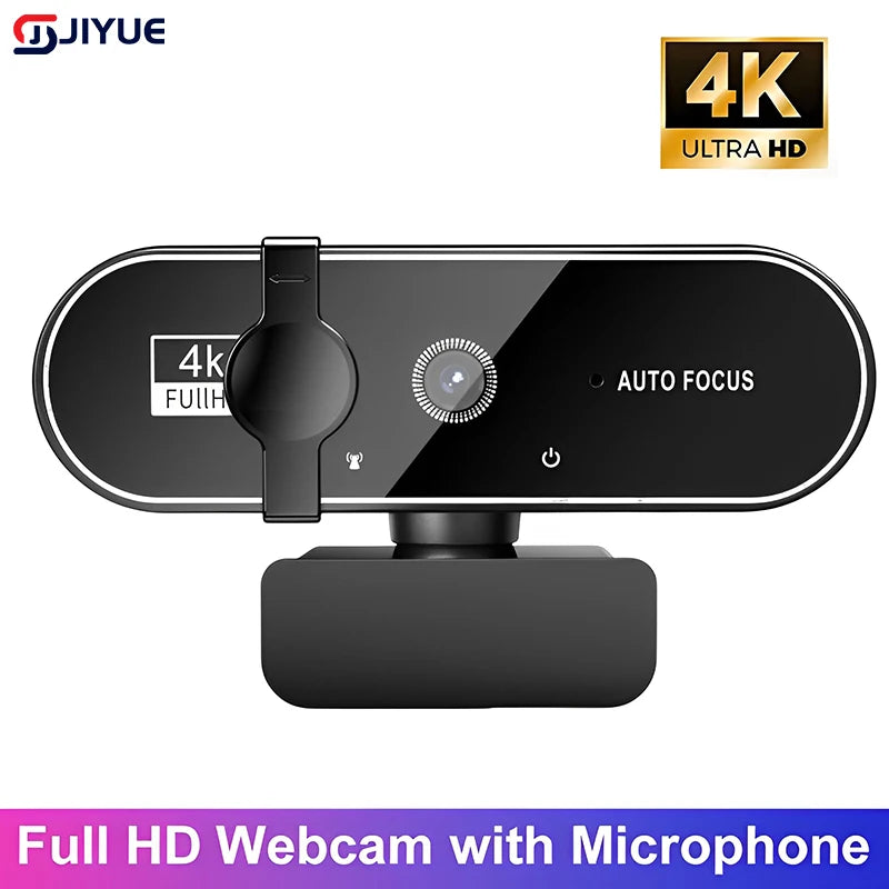 4K Webcam with Autofocus and Microphone