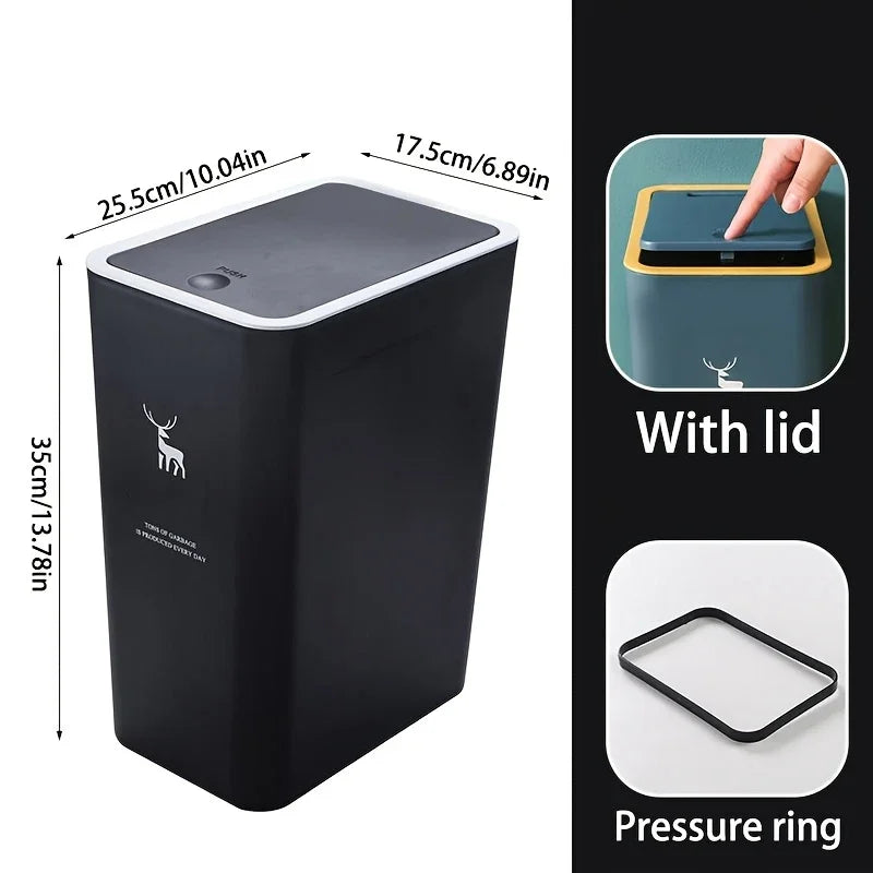 15 liter trash can with airtight lid