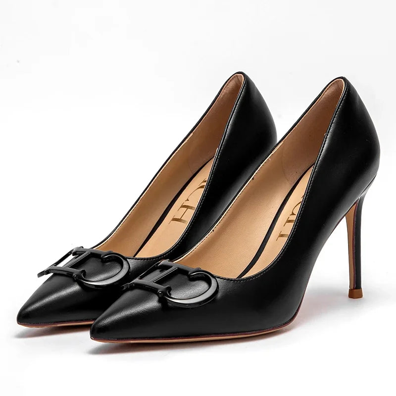 Women's Pointed Toe High Heels | Elegant Buckle Party Shoes