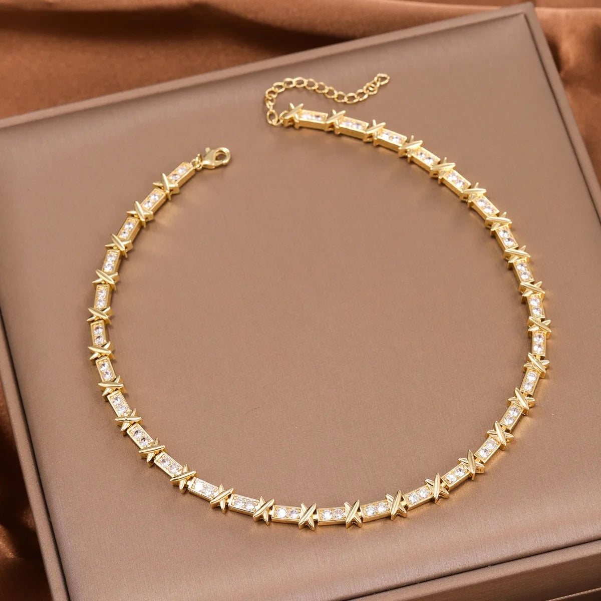 Luxury cubic zirconia necklace for women | Elegant party jewelry