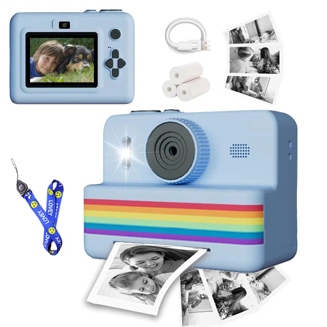 Instant Camera for Kids | Portable Thermal Printer | 2.8" Screen
