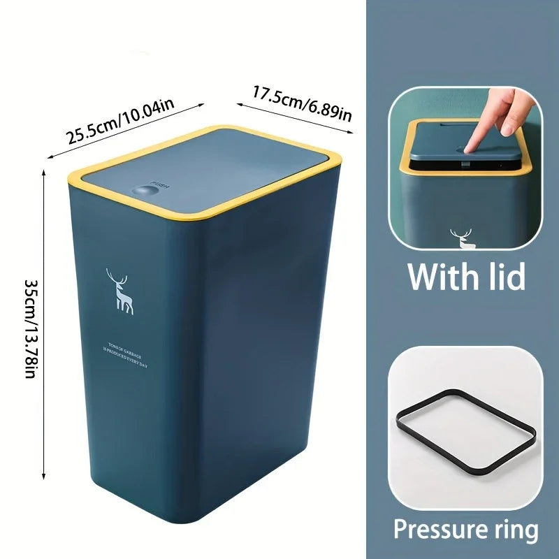 15 liter trash can with airtight lid
