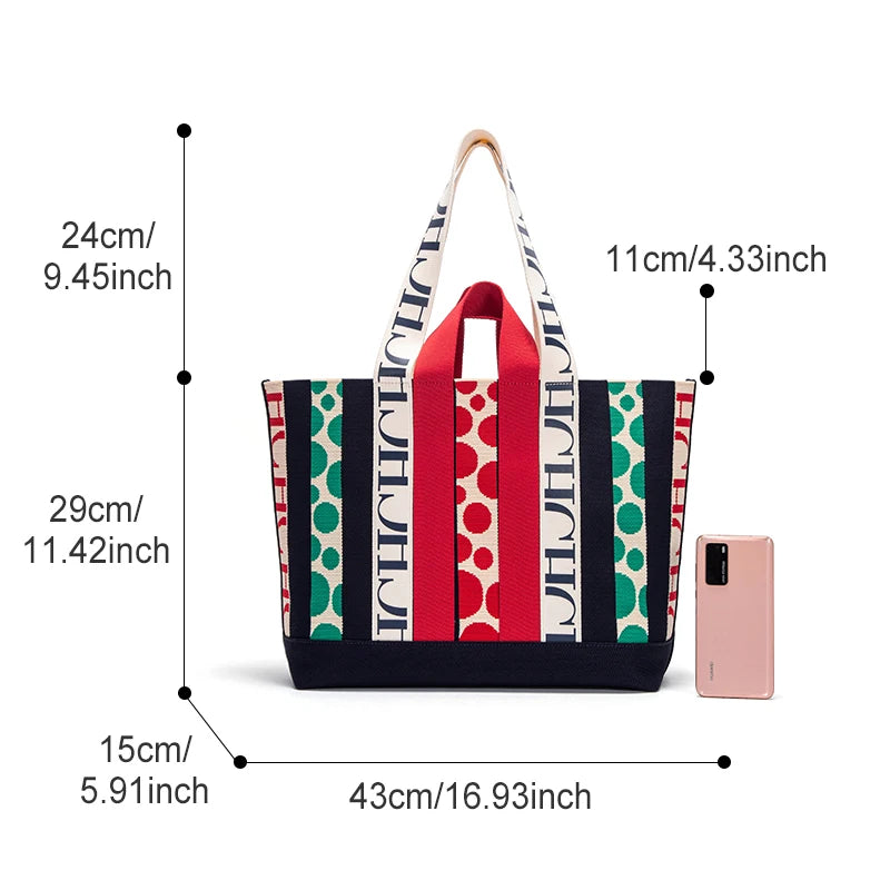 CH Women's Tote Bag | Eco-friendly, Large Capacity, Simple Design, for Yoga, Storage, Daily Shopping