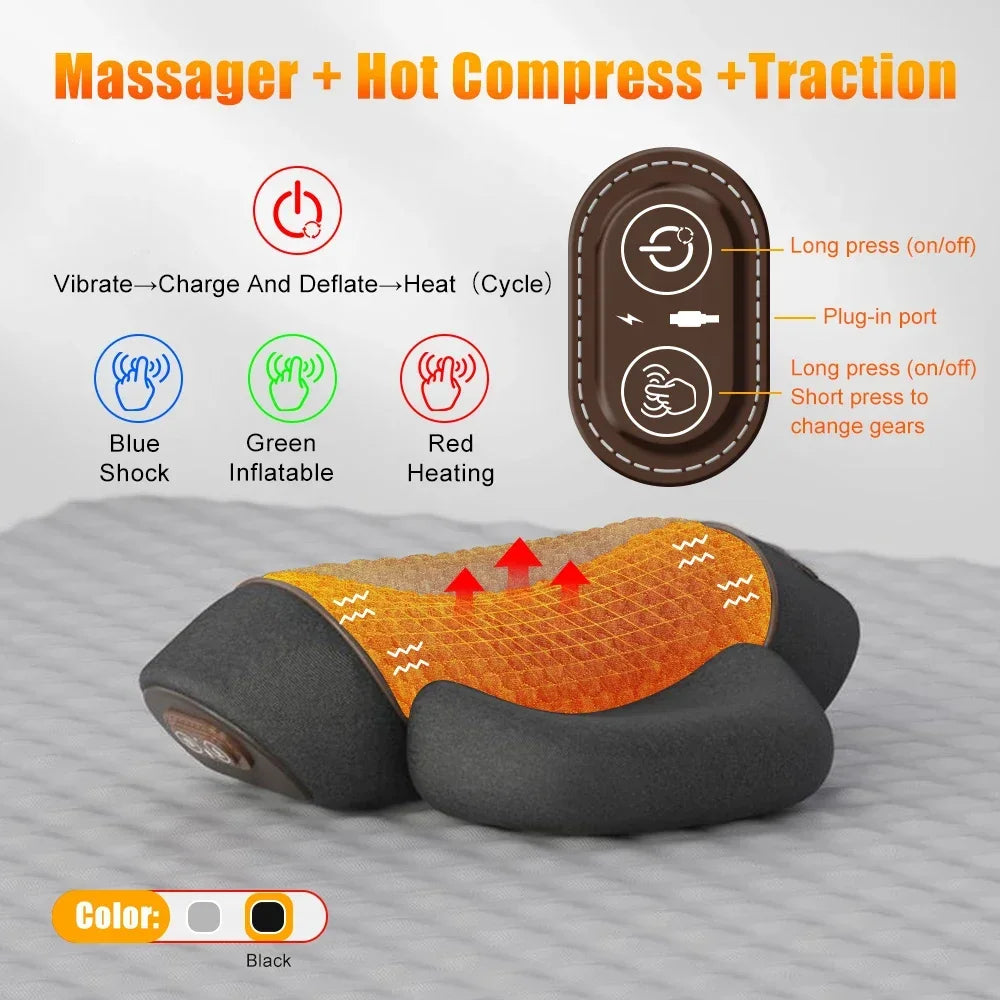 Electric Cervical Pillow with Heat and Massage