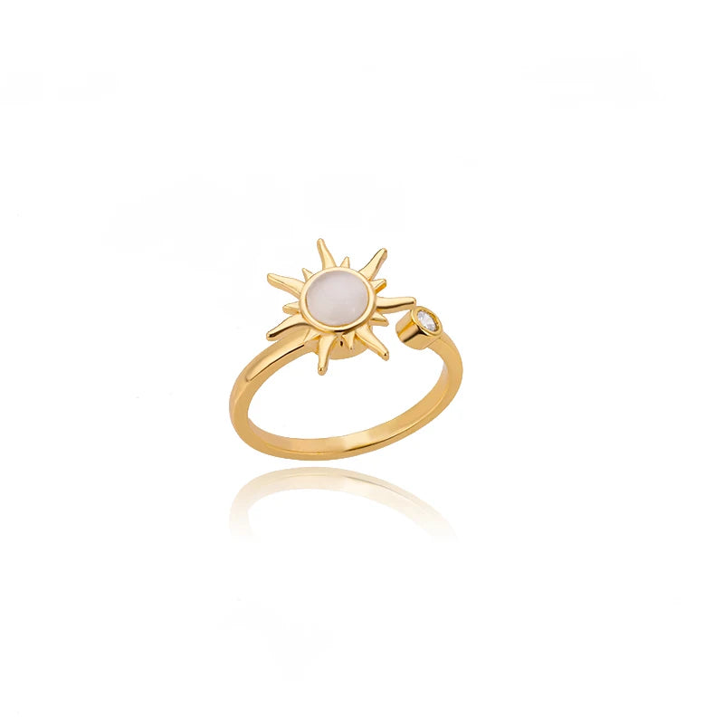 Stainless Steel Ring. Gold Finish. Classic Luxury Design