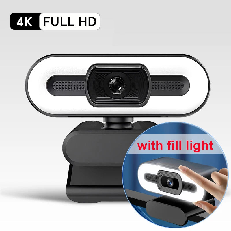 4K Webcam with Autofocus and Microphone