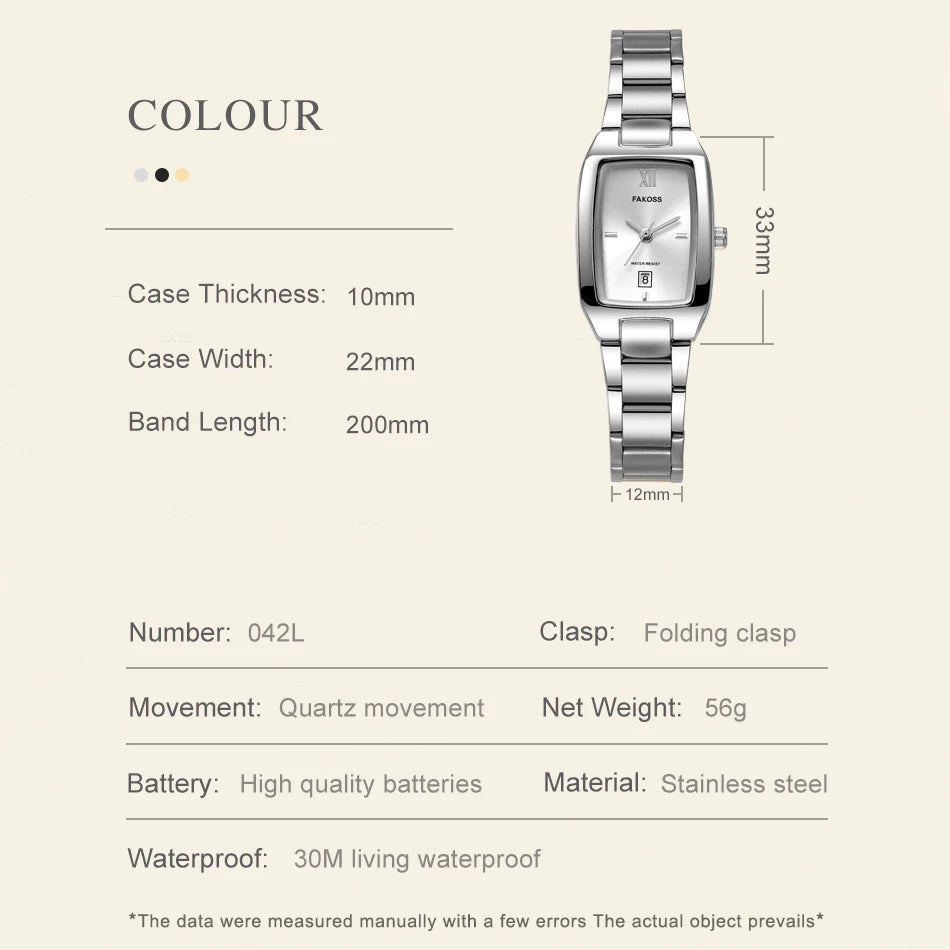 Women's White Stainless Steel Quartz Watch