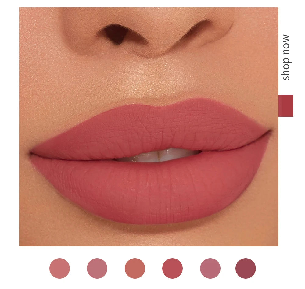 Set of 6 Long-Lasting Matte Lipsticks, Gift Box