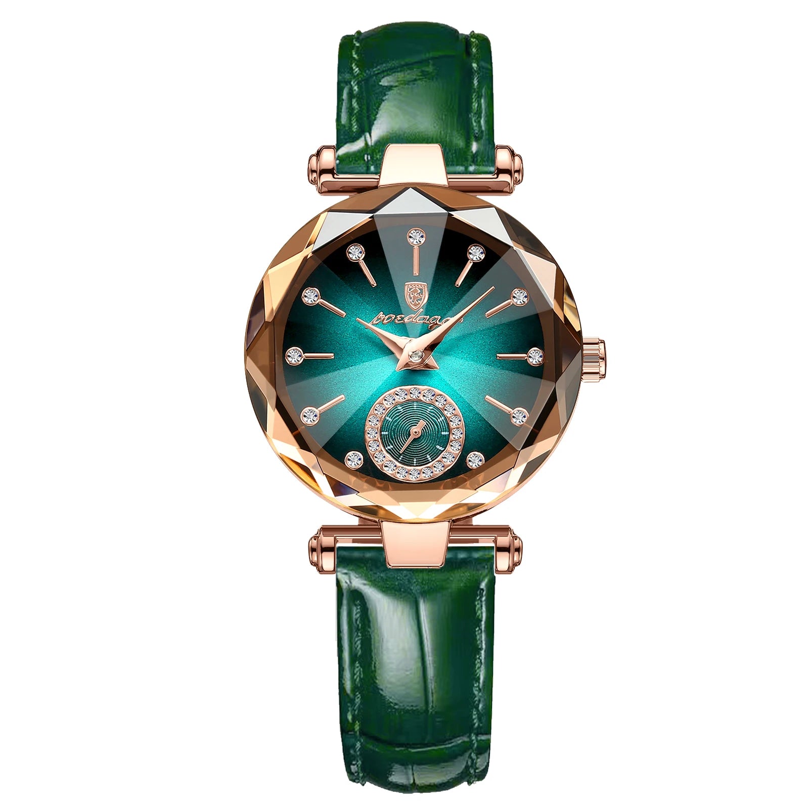 Elegant women's watch with leather strap