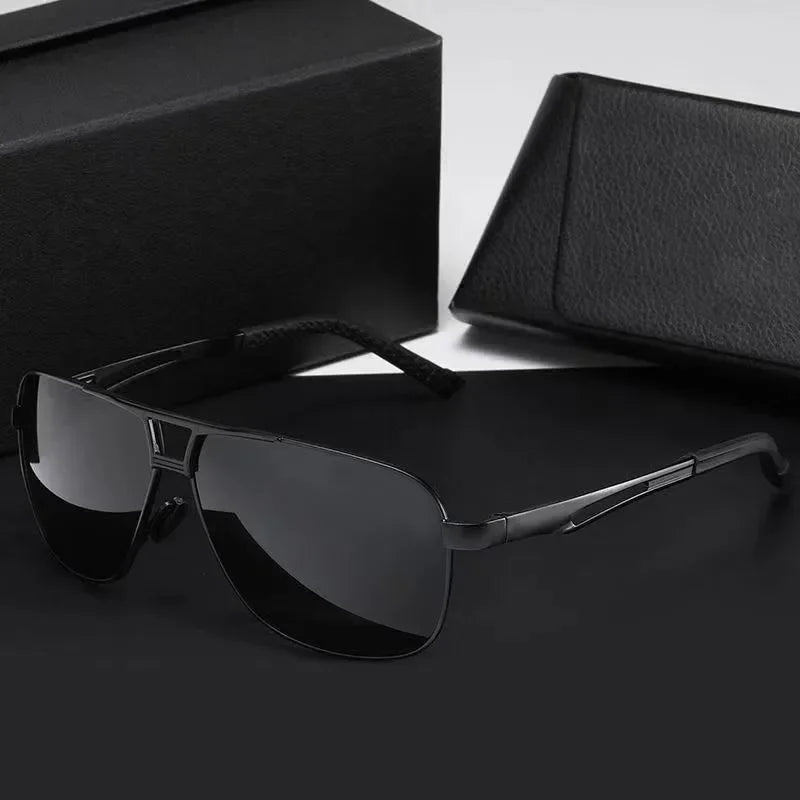 Polarized Aluminum-Magnesium Photochromic Sunglasses for Men