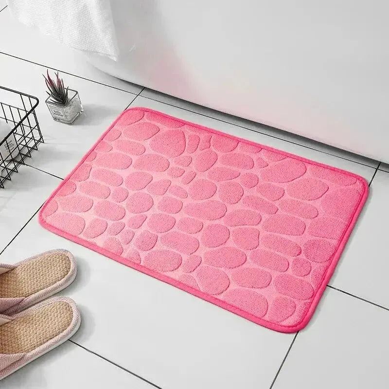 Pebble bath mat non-slip design