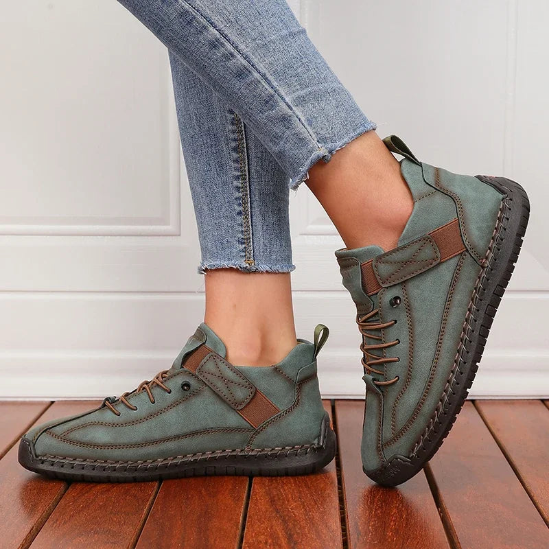 Women's Retro British Style Boots | Mid-Height Non-Slip Ankle Boots | Luxurious Design Work Shoes
