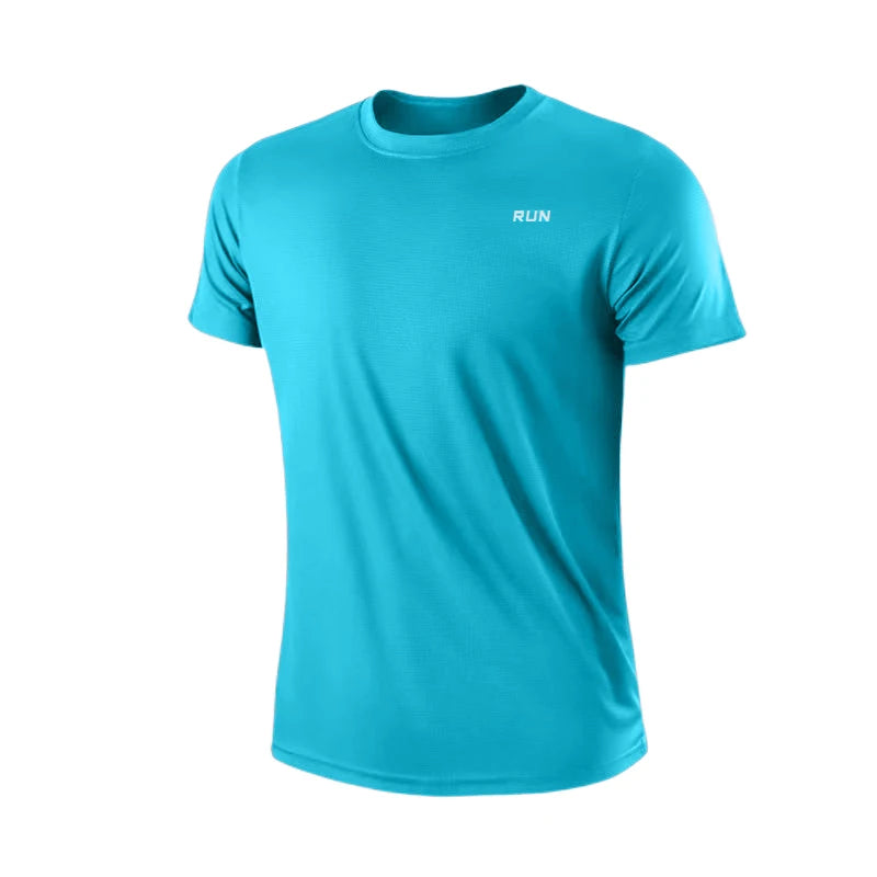 Men's Quick Dry Short Sleeve T-Shirt, Moisture Wicking for Running & Gym