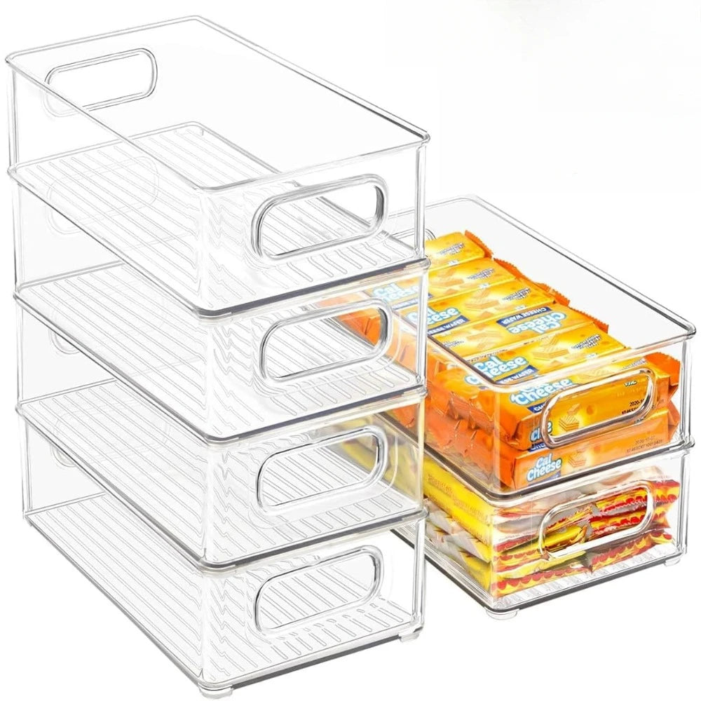 Clear Storage Organizers | Stackable Pantry Bins