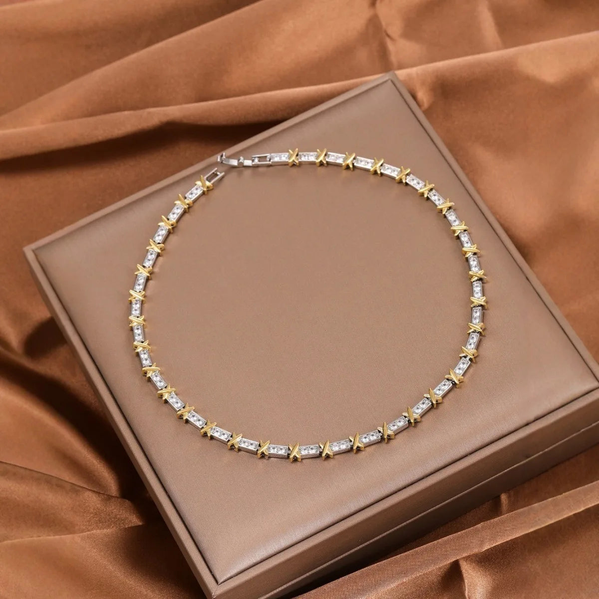 Luxury cubic zirconia necklace for women | Elegant party jewelry