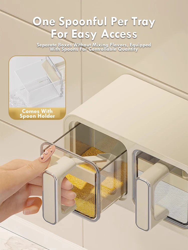 Kitchen spice organizer wall mounted