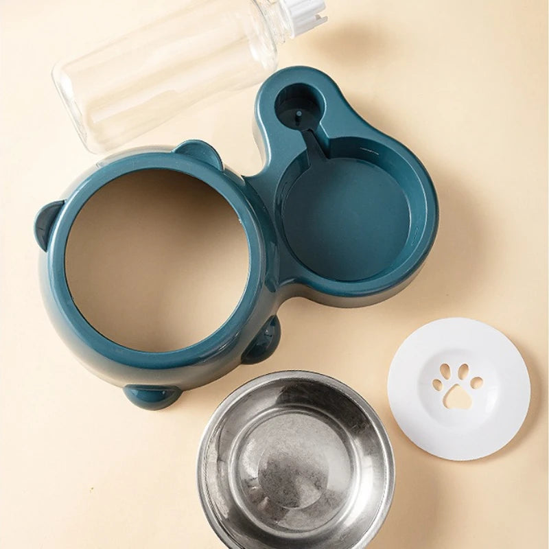 Automatic Pet Feeder | with Water Dispenser, Feeding System, Battery-Free, for Cats and Dogs, with Nozzle, for Pets