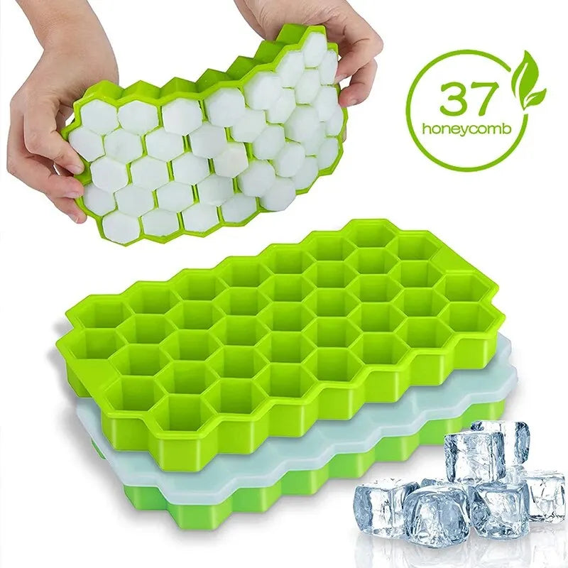 Honeycomb ice mold silicone tray