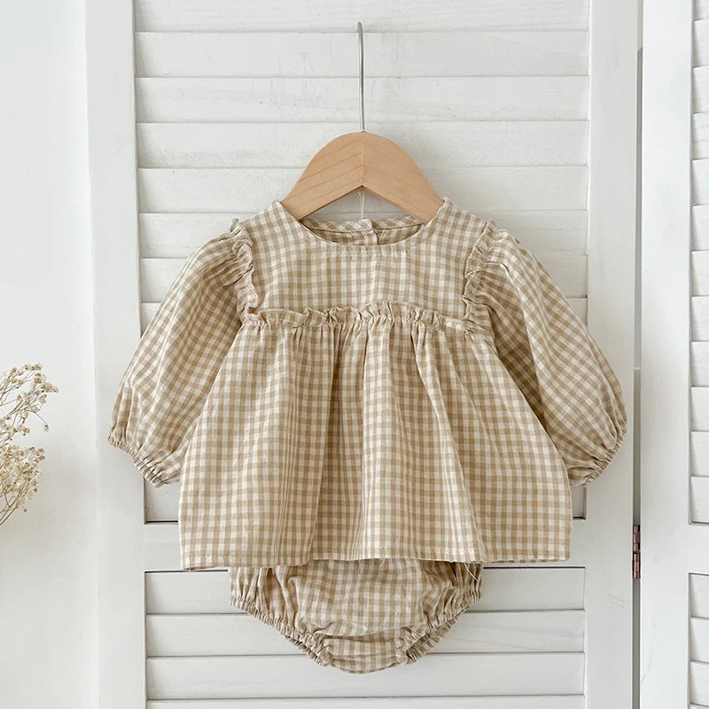 Cotton clothing set for girls 0-2 years