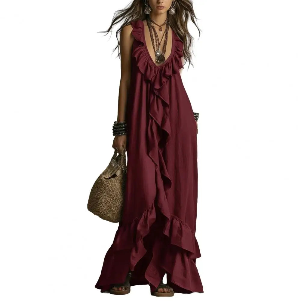 Women's bohemian maxi dress