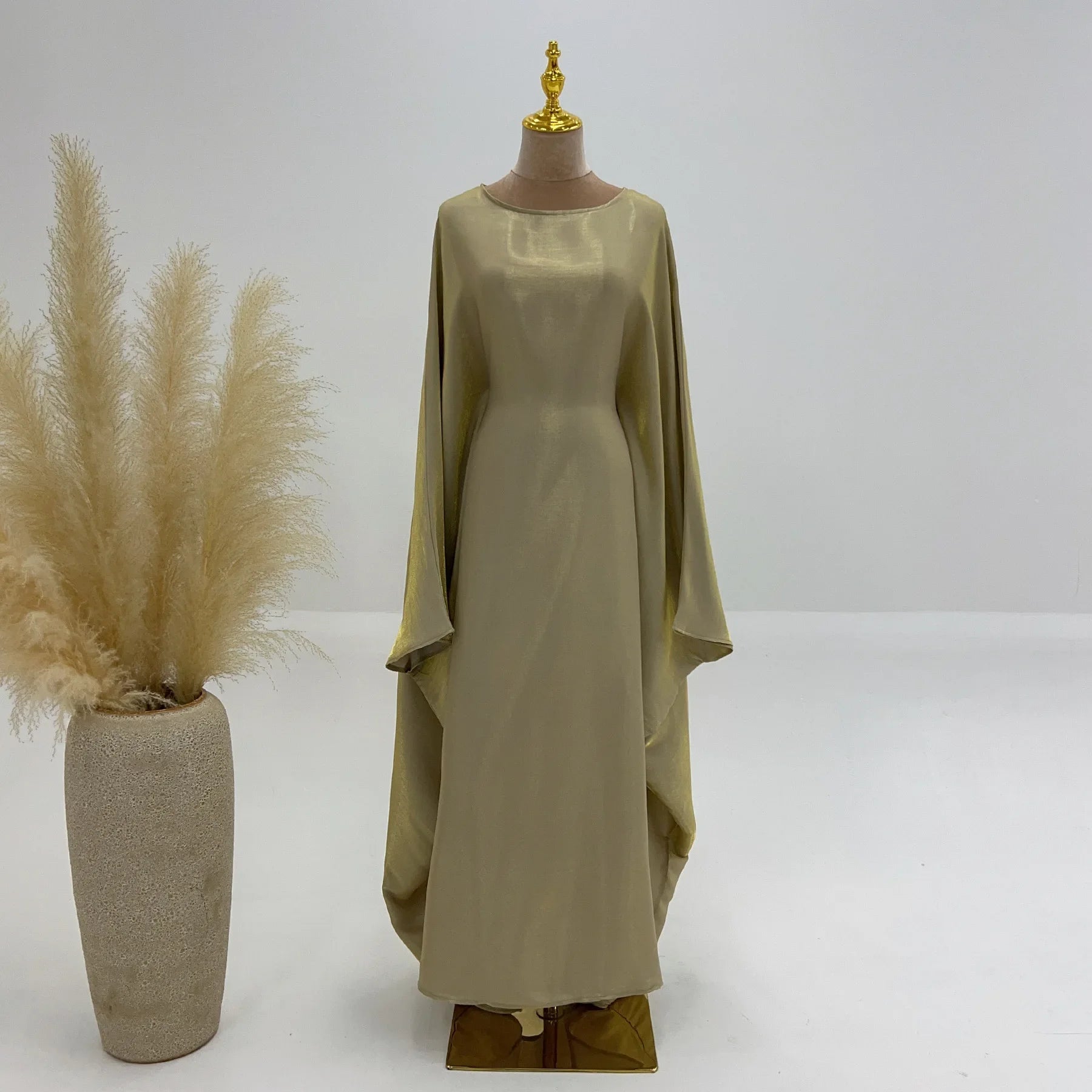 Shiny abaya with butterfly design