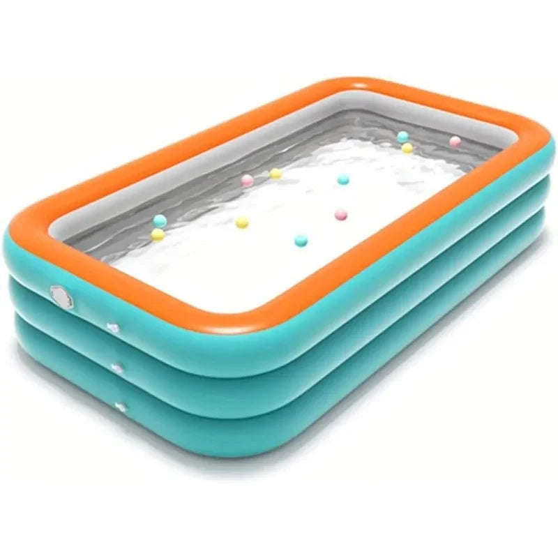 Durable Inflatable Family Pool, Easy Setup for Outdoor Fun 2.1m