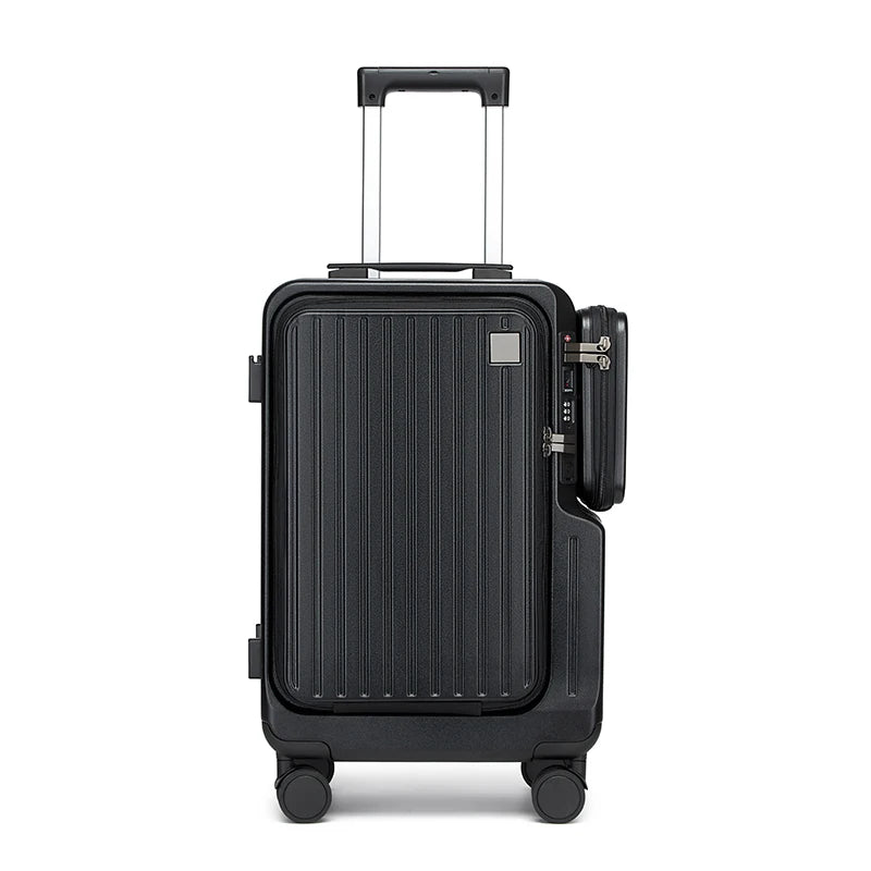 20-inch carry-on suitcase front opening design