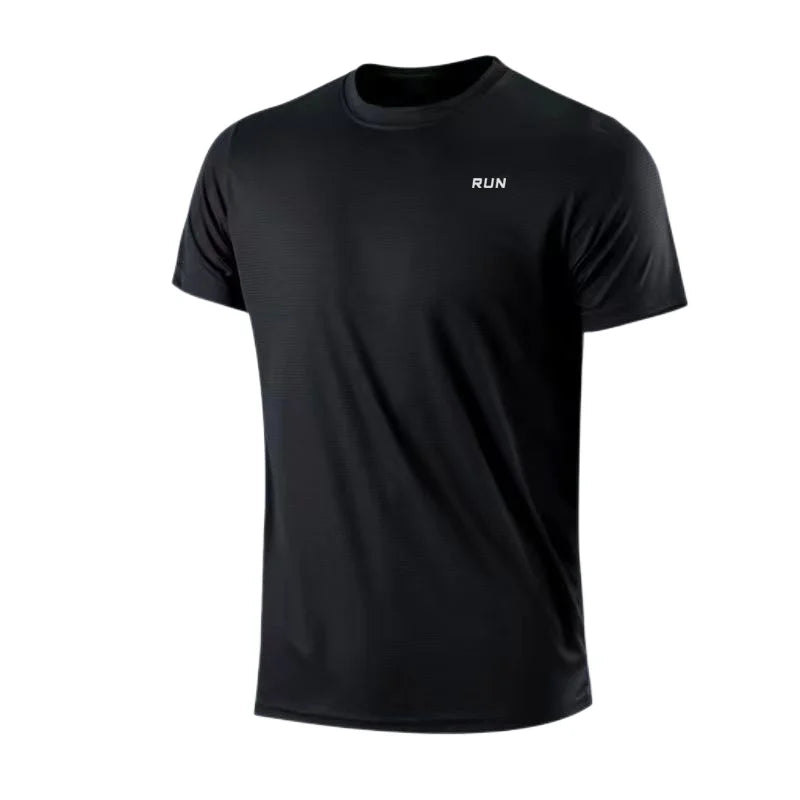 Men's Quick Dry Short Sleeve T-Shirt, Moisture Wicking for Running & Gym