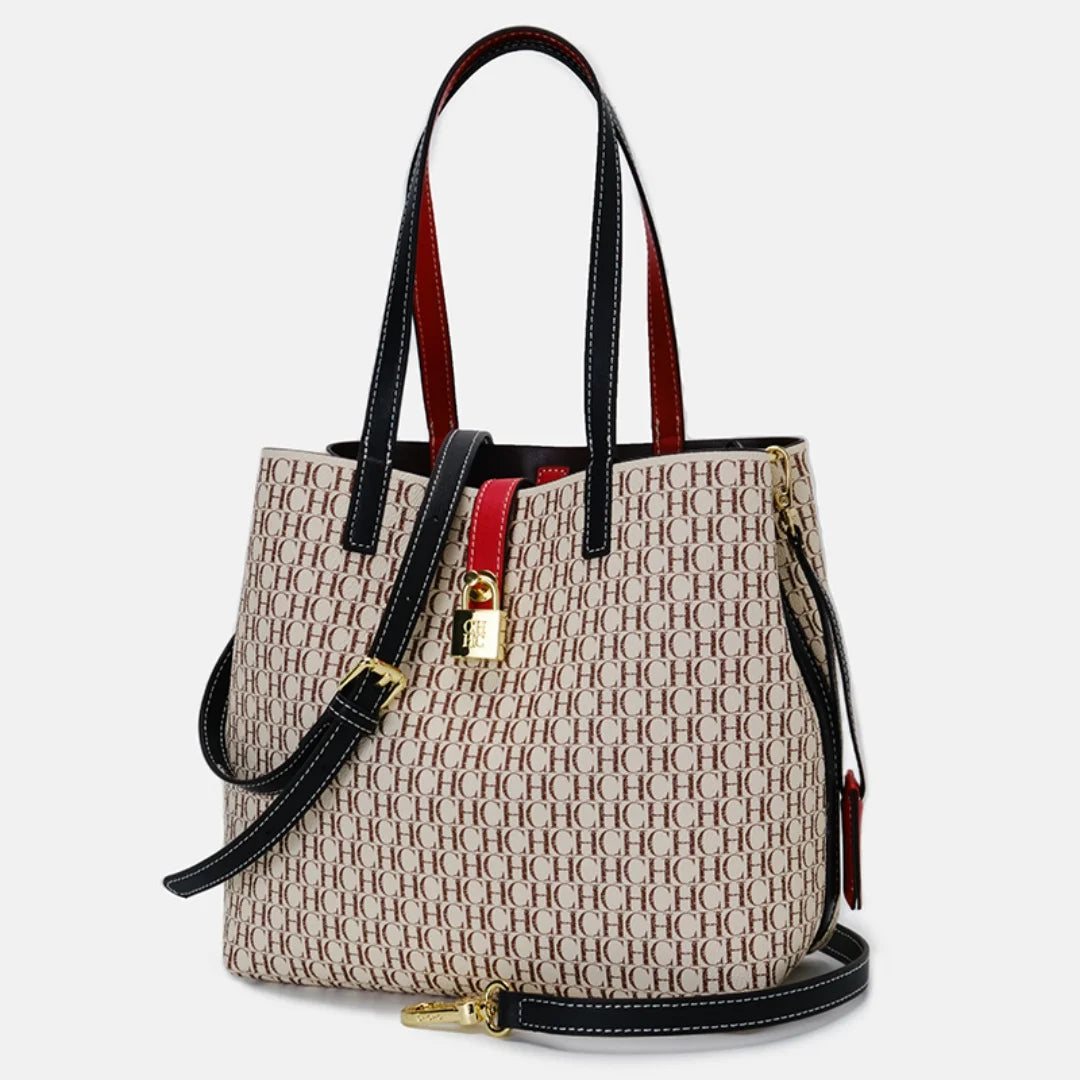 Large Capacity Women's Handbag, Tote Shoulder Bag with Letter Design, Elegant and Versatile for Daily Use, Work and City
