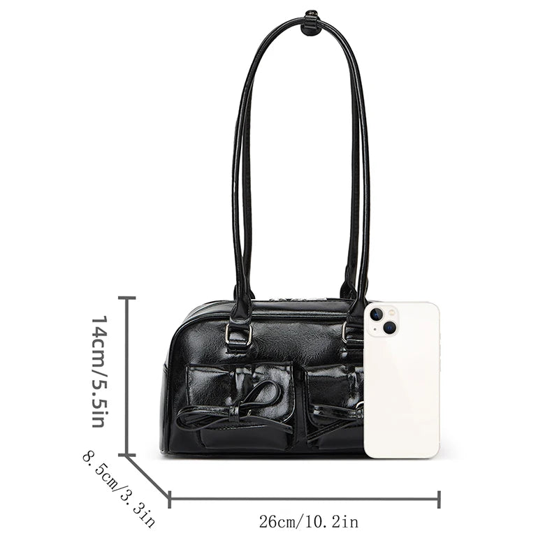 Ballet Style Shoulder Bag with Bow
