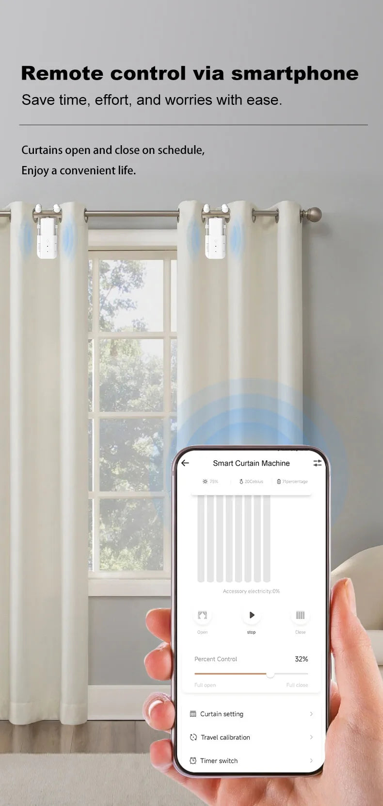 Smart Electric Curtain Motor