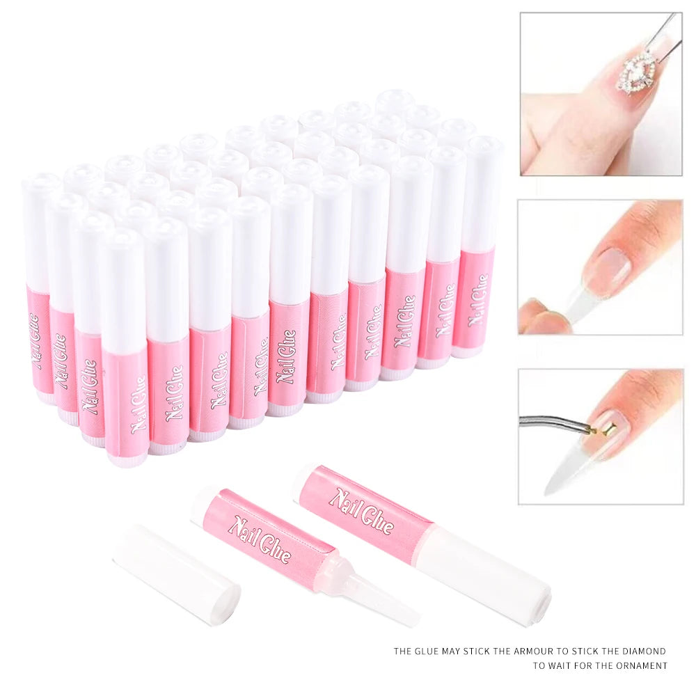 Acrylic nail tip and glue kit quick dry