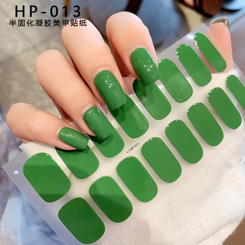 Semi-Cured Gel Nail Wraps with French Tips, Long Lasting for Nail Art & Extensions