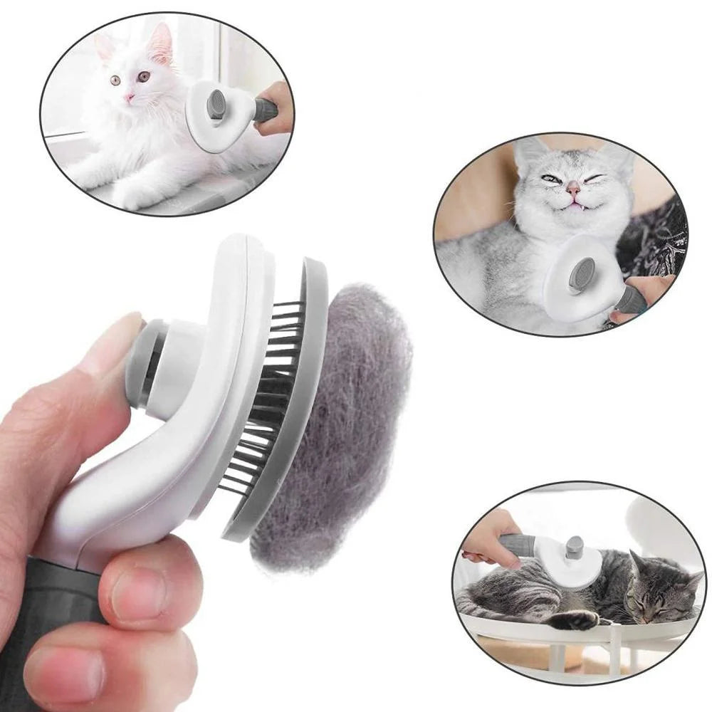 Stonego Self Cleaning Deshedding Slicker Brush for Dogs and Cats
