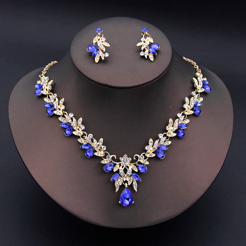 Women's Necklace and Earrings Set | Elegant, Fashionable 2-Piece Bridal Set, Dangle Earrings, Wedding Accessories