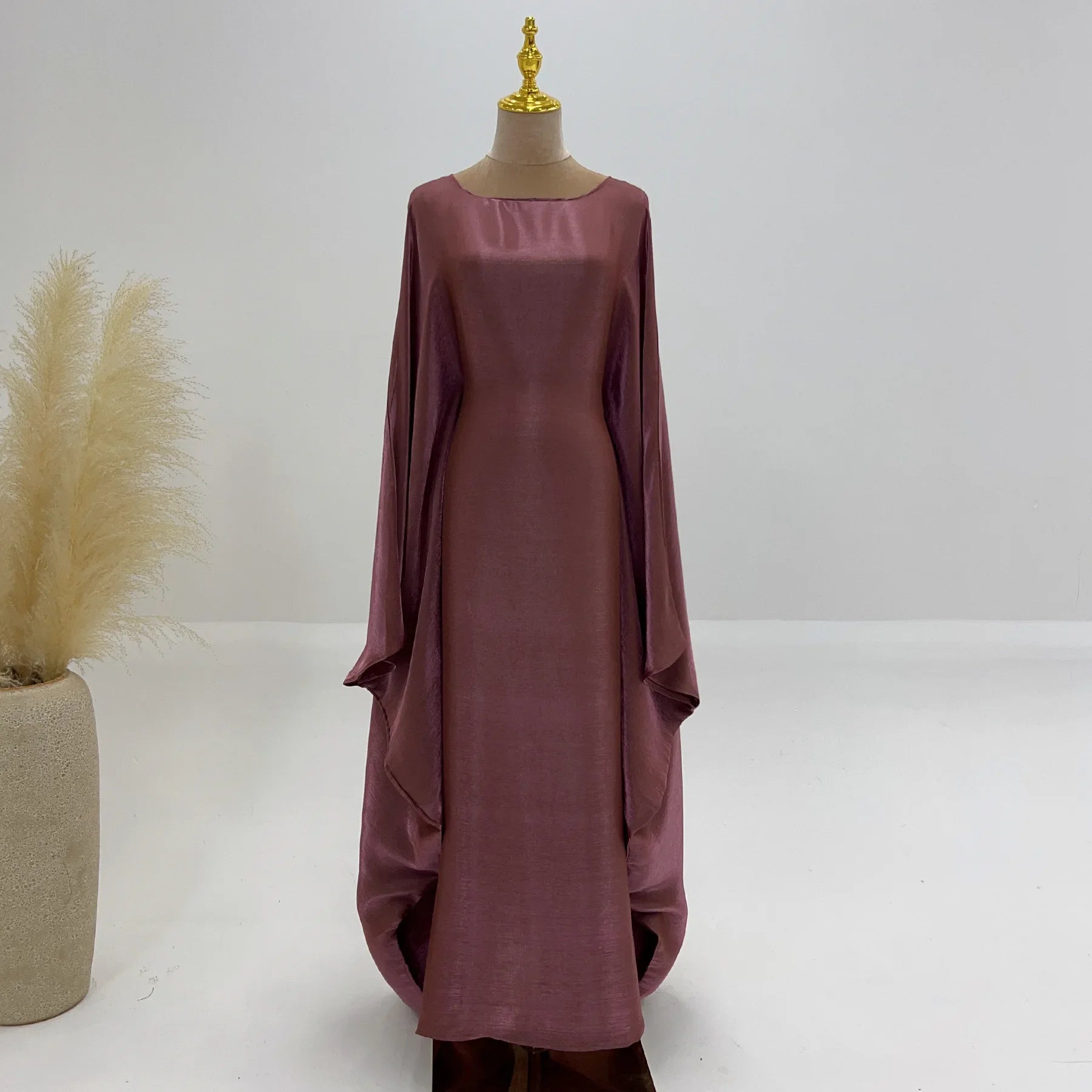 Shiny abaya with butterfly design