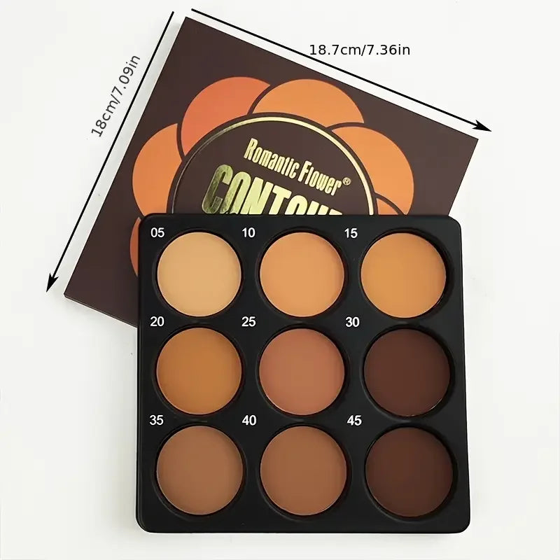 Multipurpose 9-Color Palette - Contour, Concealer and Eyeshadow
