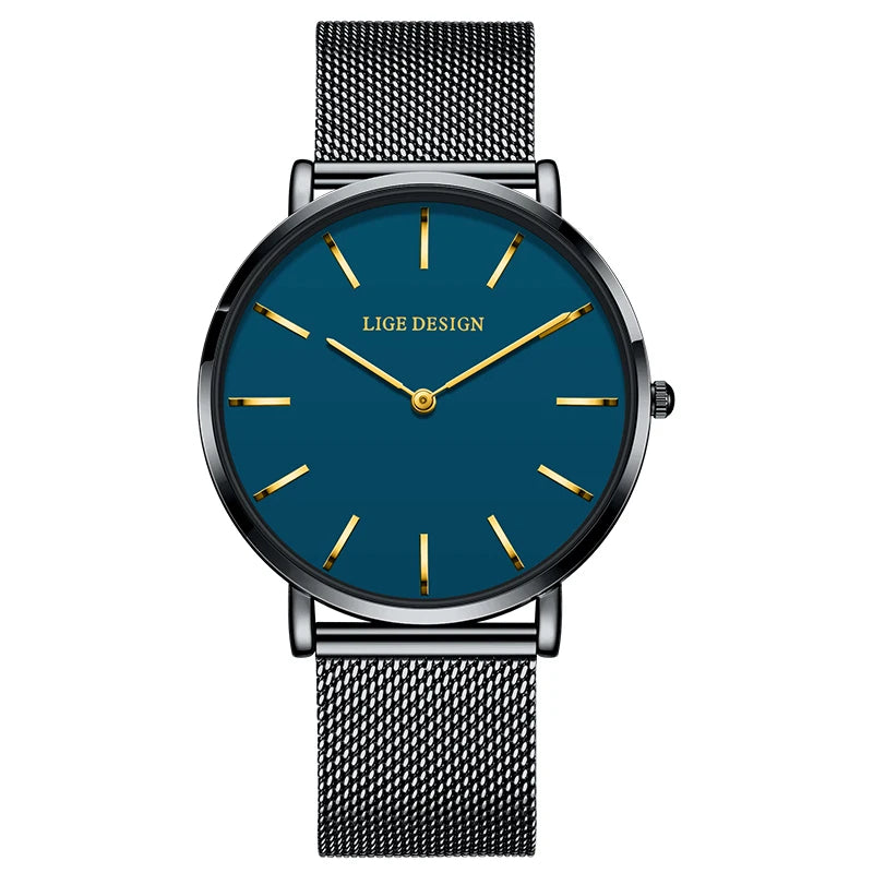 LIGE Women's Elegant Simple Quartz Waterproof Watch