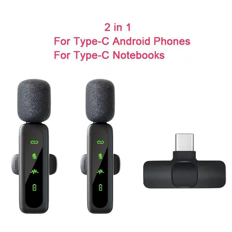 Wireless Lavalier Microphone for iPhone & Android, Portable Mic for Live Streaming & Gaming