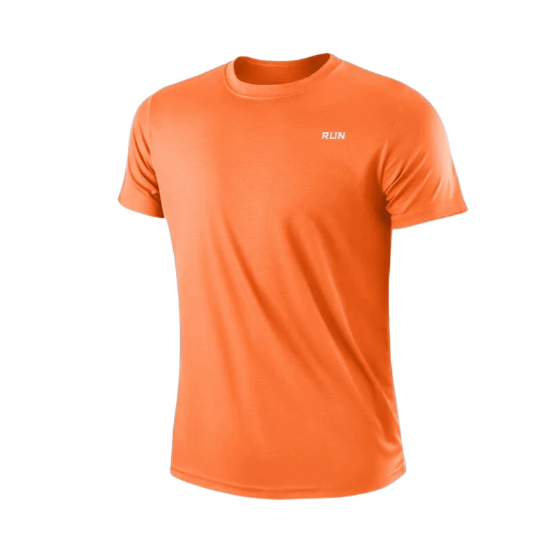 Men's Quick Dry Short Sleeve T-Shirt, Moisture Wicking for Running & Gym