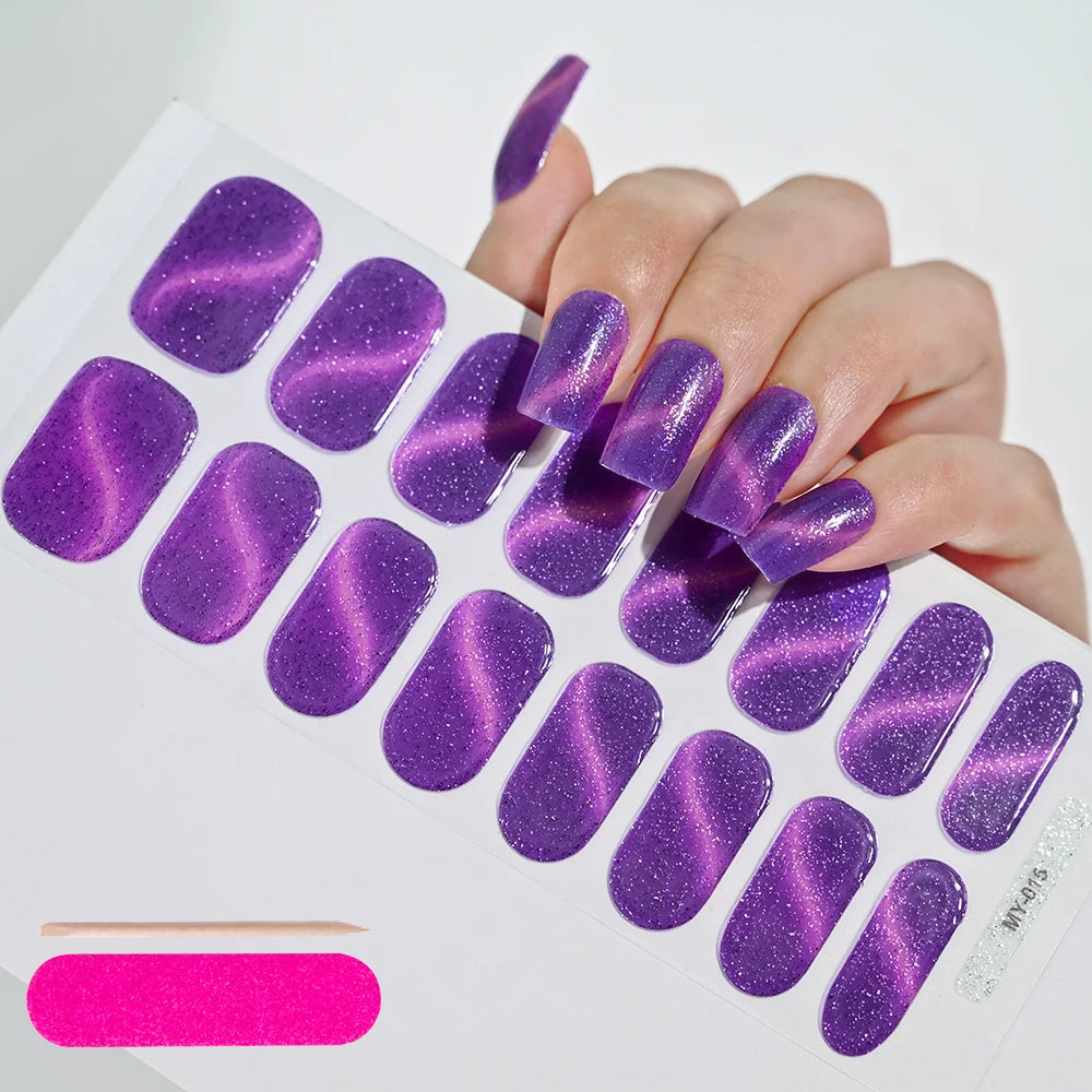 Semi-Cured Gel Nail Wraps with French Tips, Long Lasting for Nail Art & Extensions