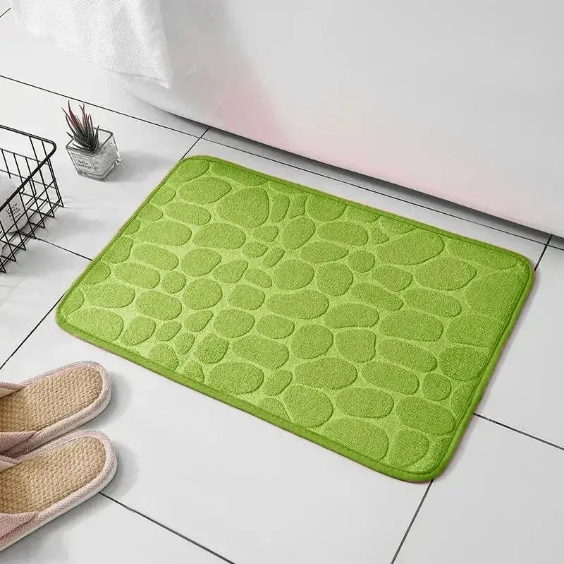 Pebble bath mat non-slip design