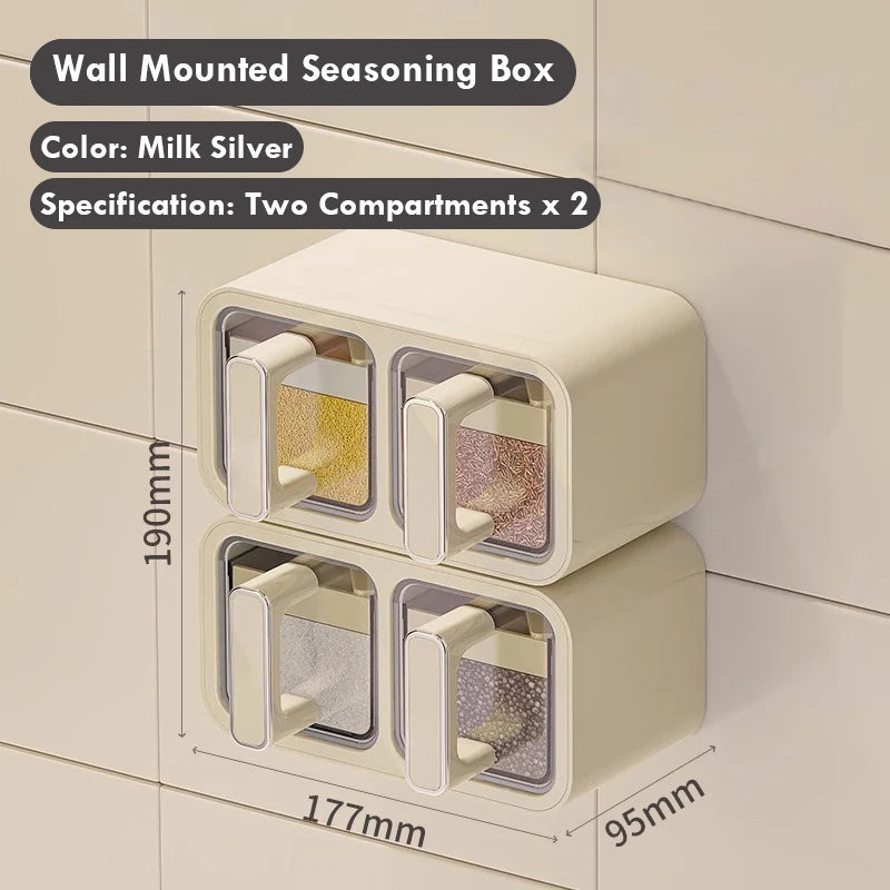 Kitchen spice organizer wall mounted