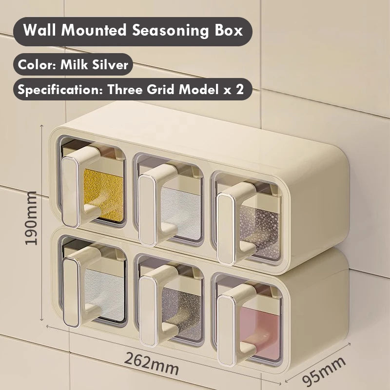 Kitchen spice organizer wall mounted