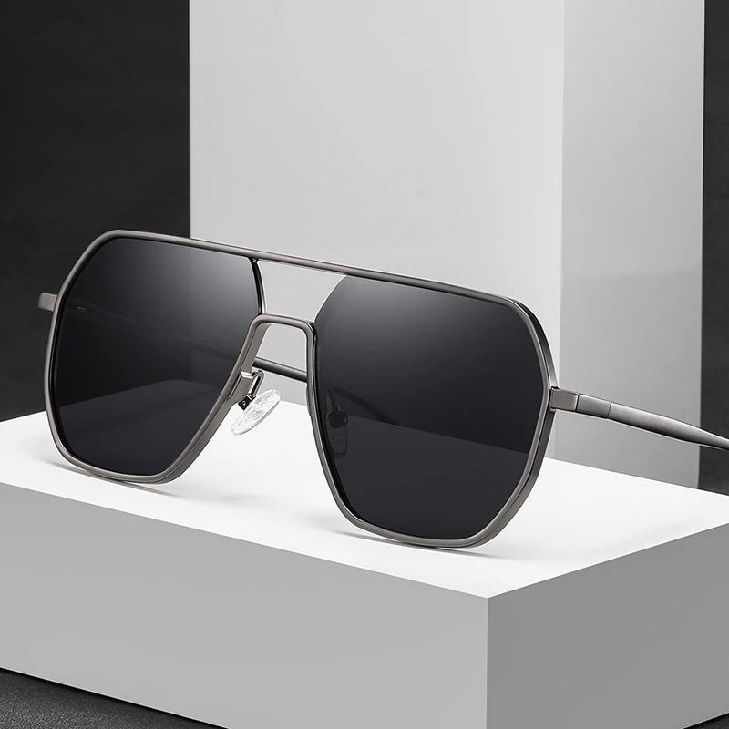 Unisex Metal Photochromic Sunglasses - Polarized with UV400 Protection