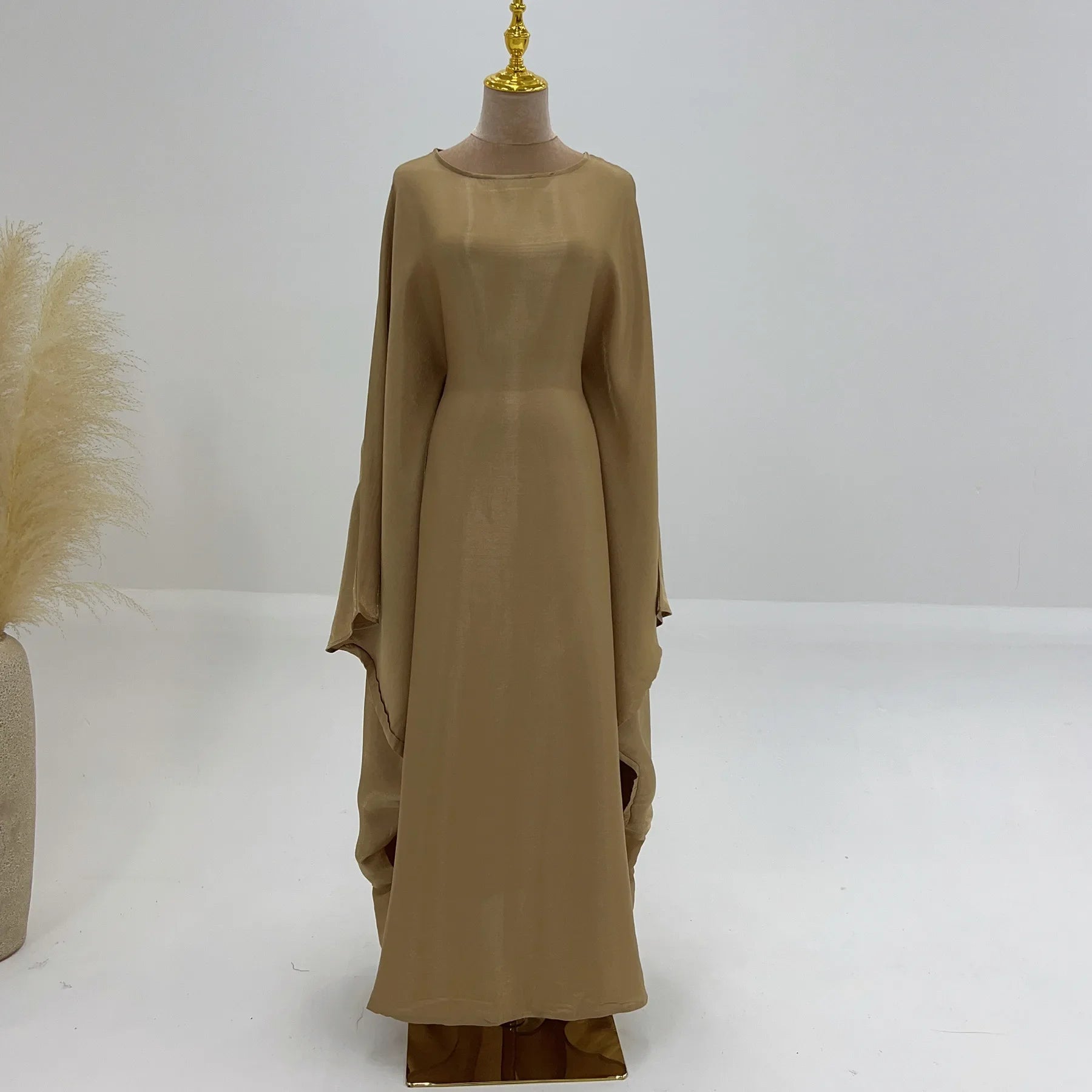 Shiny abaya with butterfly design